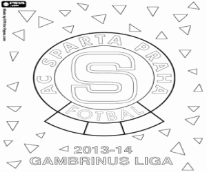 Sparta Prague, champion 2013-2014 coloring page