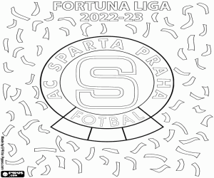 Sparta Prague, champion 2022-2023 coloring page