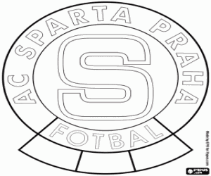 Sparta Praha logo coloring page