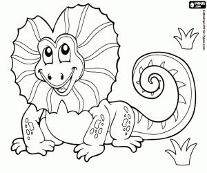 Spectacular Australian lizard coloring page