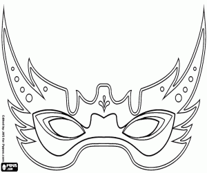 Spectacular Carnival eye mask coloring page