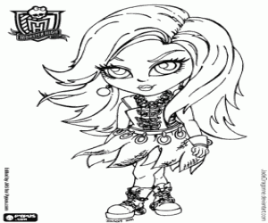 Spectra Vondergeist,Baby MonsterHigh coloring page