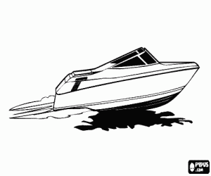 Speed boat  coloring page