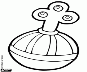 Sphere with a cross coloring page