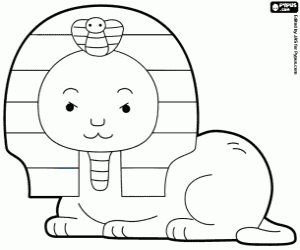 A sphinx of the Pharaoh coloring page