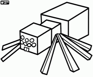 A spider Minecraft coloring page