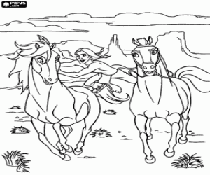 Spirit, Rain and Little Creek coloring page