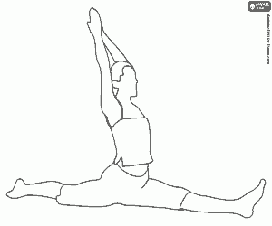 A split on the floor coloring page