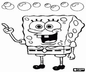 SpongeBob, fictional character coloring page