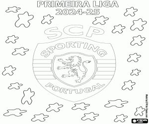 Sporting CP, champion 2024-2025 coloring page