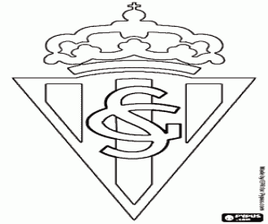 Sporting de Gijón logo coloring page