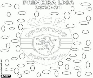 Sporting Lisbon, 2020-2021 champion coloring page