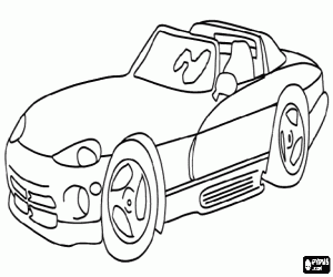 Sports car - Cabriolet coloring page