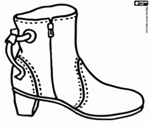 Sporty boot for women coloring page
