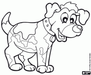 Spotted dog coloring page