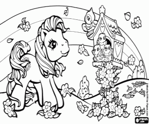 The spring and my little pony coloring page