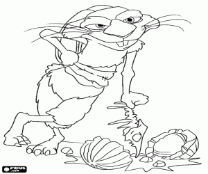 Squint is a prehistoric hare coloring page
