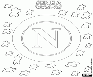 SSC Napoli, Serie A 2024-2025 coloring page