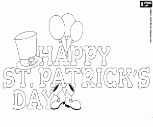 St. Patrick's Day poster coloring page