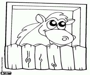 The stables coloring page