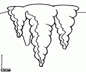 Some stalactites of a mine coloring page