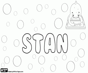 Stan, male name coloring page