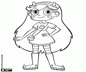 Star Butterfly, the protagonist coloring page