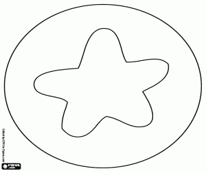 Star for Christmas tree coloring page