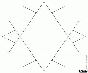 The star for colors theory coloring page