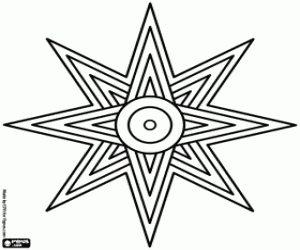 The star of Ishtar coloring page