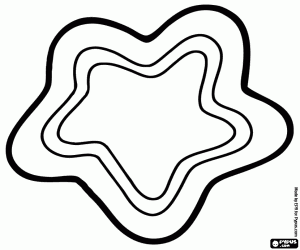 Star shaped cookie for Christmas coloring page