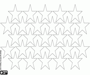 Stars, pattern of Christmas coloring page