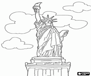 Statue of Liberty, New York coloring page