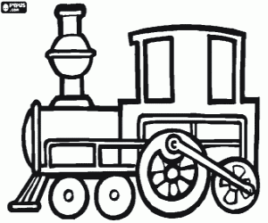  Steam locomotive  coloring page