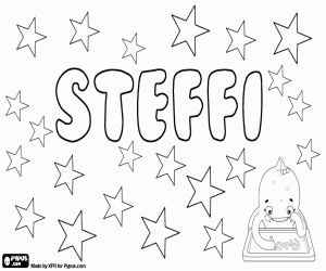 Steffi, diminutive of Stefanie coloring page
