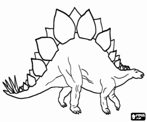 A Stegosaurus dinosaur coloring page