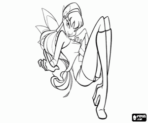 Stella, fairy princess of Winx Club coloring page