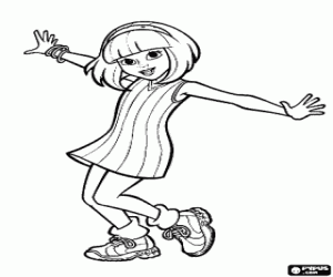 Stephanie, a girl of LazyTown coloring page