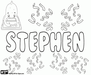 Stephen, Variant of Steven coloring page