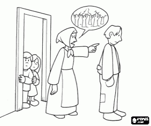 Stepmother and father coloring page