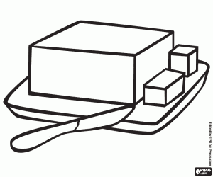 A stick of butter coloring page