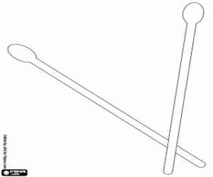 The sticks for the drums coloring page