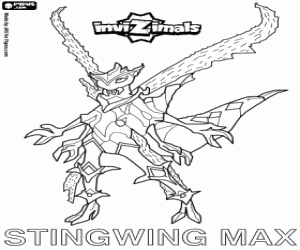 Stingwing Max, one of the Invizimals coloring page