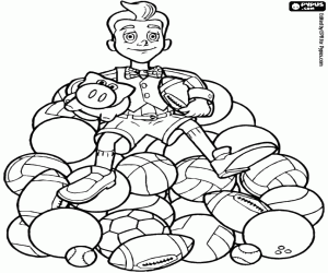 Stingy with all the balls coloring page