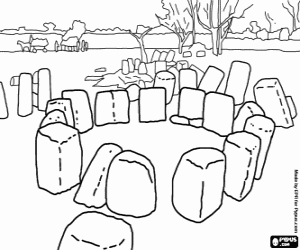 Stone circles of Senegambia coloring page
