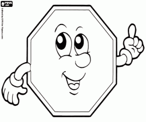 The stop sign coloring page