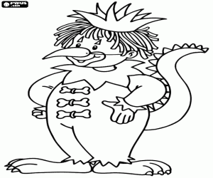 A strange Carnival costume coloring page