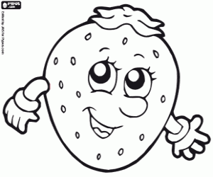 Strawberry coloring page