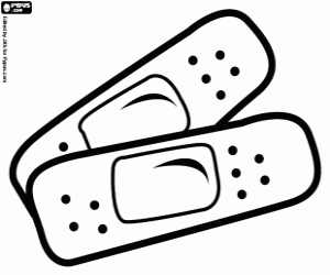 Strips for healing skin wounds coloring page