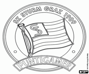 Sturm Graz badge coloring page
